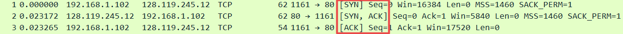 TCP协议与Wireshark实验