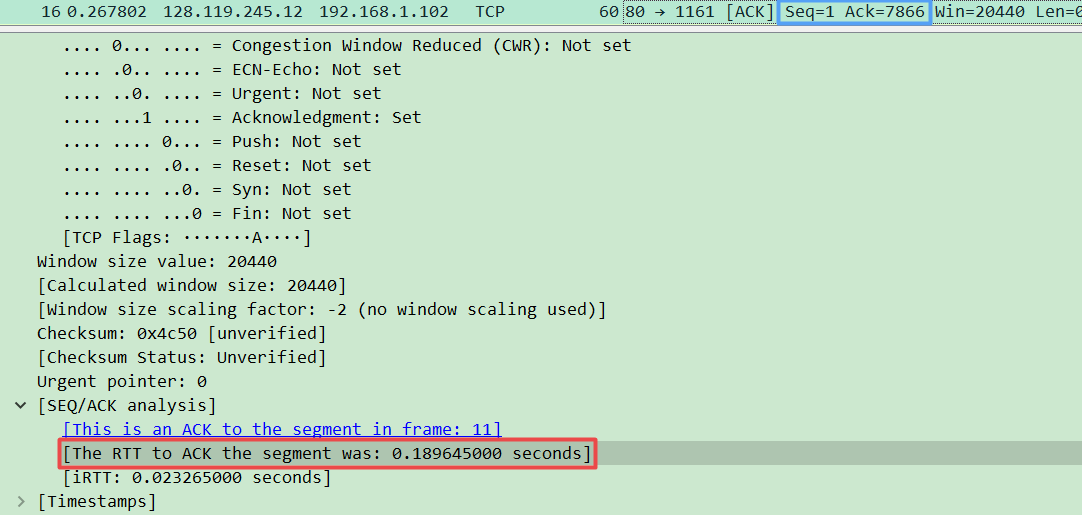 TCP协议与Wireshark实验